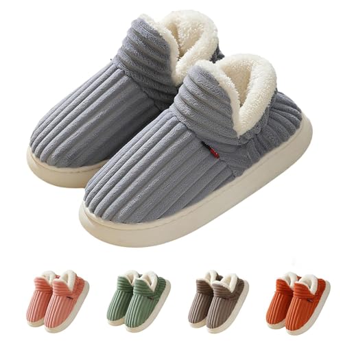 Slipper Booties Women Men Cloud Slippers Fluffy Slippers for Women Warm Thick Sole Anti-Skid House Shoes