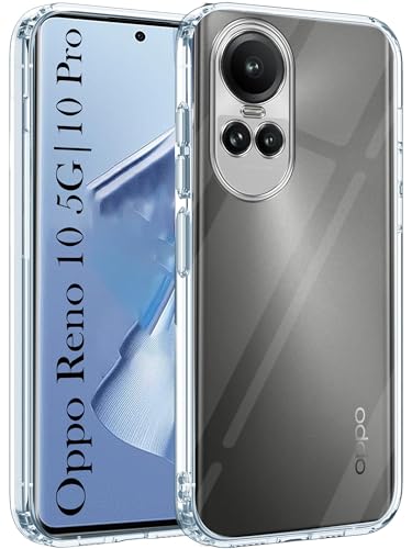 Image of Jkobi Back Cover for Oppo Reno 10 5G | Oppo Reno 10 Pro 5G (Silicone with Camera Protection | Soft and Flexible | Transparent)