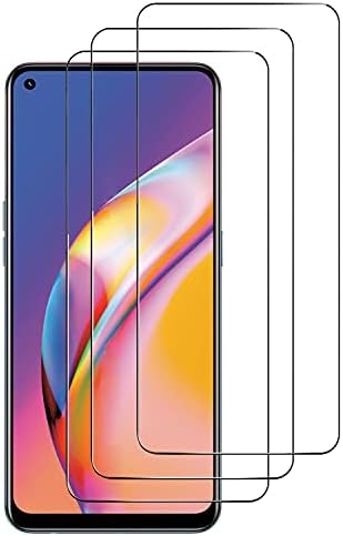 Chengmi ZMONE Tempered Glass Screen Protector for OPPO Reno 5 LiteOPPO A94 4G F19 ProOPPO Reno5 F [3 Pack],9H Hardness High Definition Clear Scratch Bubble Free Anti-Fingerprints, Transparent
