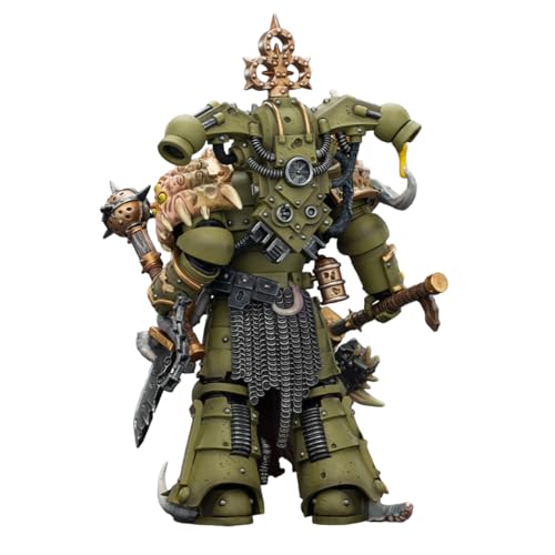 Image of JOYTOY Warhammer 40K Death Guard Plague Marine with Bubotic Axe and Plague Knife Action Figures Collectible Model Artifacts Birthday Gifts JT03608-4.8inch