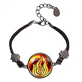 Handmade Fashion Jewelry Fire Nation Symbol Avatar The Last Airbender Bracelet Pendant Charm Legend of Korra Cosplay