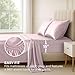 Pure Bedding Satin Sheets Queen [4-Piece, Champagne Pink] Hotel Luxury Silky Bed Sheets - Extra Soft 1800 Microfiber Sheet Set, Wrinkle, Fade, Deep Pocket Fitted Sheet, Flat Sheet, Pillow Cases