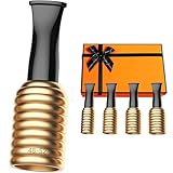 Eddyrise Luxury Metal Cigar Mouthpiece Set 4 Gift Box, Universal Fit 36-58 Ring Gauge, Heat-Resistant and Debris-Free Draw, Ultimate Smoking Experience for True Aficionados Cigar Lovers Black and Gold