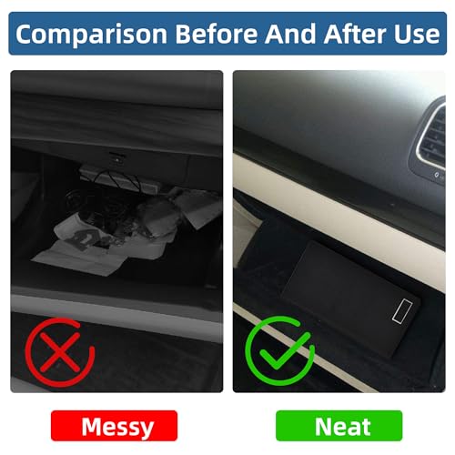 Image of Car Registration and Insurance Holder Glove Box Folder-Premium PU Leather Car Document Wallet Driver's License, Cards and Other Essentials (Reticulated black)