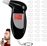 Cablelera Ethylotest, Ethylotest Professionnel avec Affichage Numérique LCD, Précision de Qualité, Portable Testeur d'alcool ave 30 Embouchures, Alcootest Personnel pour Usage Domestique et