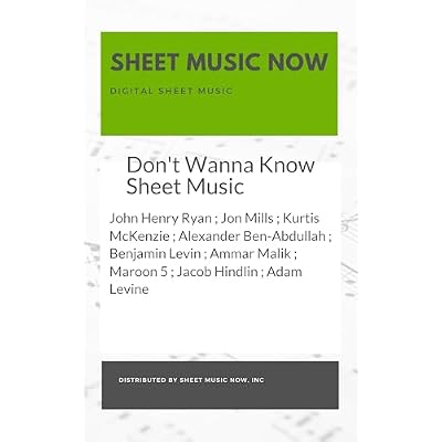 Don't Wanna Know Sheet Music