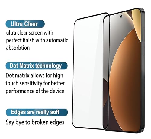 Image of FabeKee Tempered Glass Screen Protector Compatible For Black Cellphone With Edge To Edge Coverage And Easy Installation Kit (Transparent /, Redmi Note 15 Pro)