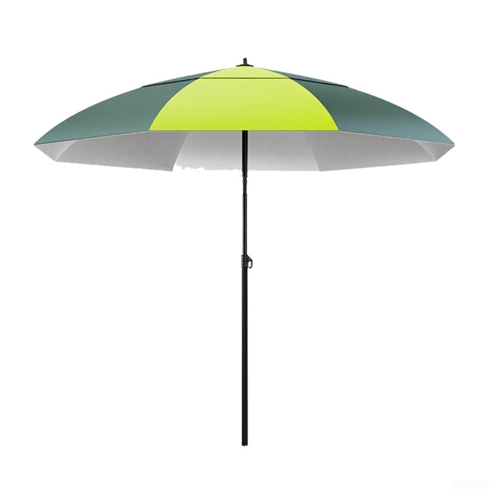 Paraguas de pesca de 1,8 m, pantalla de pescador portátil, para protección UV, impermeable, resistente al viento, con eje antirrotación de 12 bordes (B)
