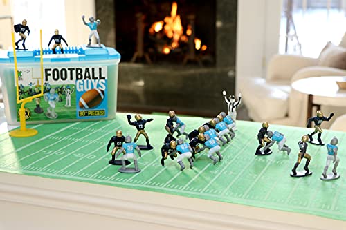 Kaskey Kids Football Guys – Navy/Gold vs Blue/Grey - Inspires a Love of Sports in Kids and Endless Hours of Creative, Open-Ended Play – Includes 2 Teams & Accessories – 30 Pieces in Every Set