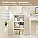 Giantex 2 Pieces 3 Shelf Bookcase, Book Shelves Open Cube Storage Cabinet Multi-Functional Home Office Bedroom Furniture Display Bookcases, White
