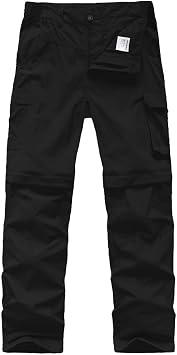 Boys Cargo Pants Kids Hiking Quick Dry Lightweight Convertible Youth Waterproof Outdoor Camping Fishing Scout Pants