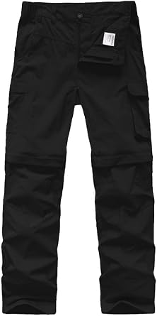 linlon Kids Cargo Pants, Boys Casual Outdoor Quick Dry Waterproof Hiking Climbing Convertible Trousers #9016