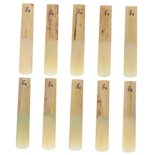 HANABASS 10Pcs Strength Saxophone Reeds Durable Material Smooth Transition for Sax for Various Performance Occasions Quality Replacement Reeds for Musicians