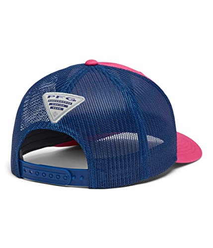 Image of Columbia Unisex PFG Fish Flag Mesh Snap Back - Low, Ultra Pink /Carbon, One Size