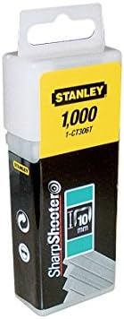 Stanley 1-CT306T 10mm Flat Narrow Crown Staples (1000 Pieces)