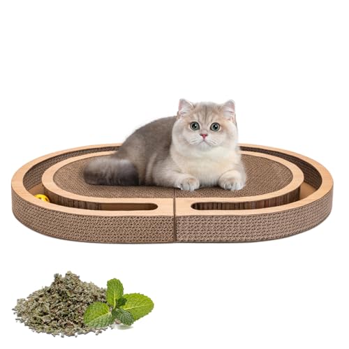 Nobleza Kratzbrett Katzen Groß 2-in-1 Faltbar mit Spielzeugball & Katzenminze - Hochwertige XXL Katzenkratzbrett für Mehrere Katzen, 60x40cm Nobleza Kratzbrett Katzen Groß 2-in-1 Faltbar mit Spielzeugball & Katzenminze - Hochwertige XXL Katzenkratzbrett für Mehrere Katzen, 60x40cm