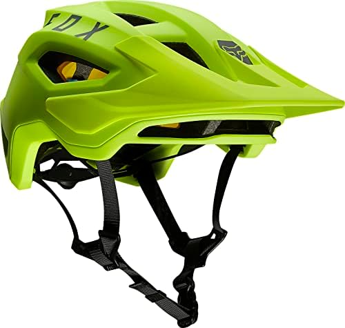 Fox Racing mens SPEEDFRAME MOUNTAIN BIKING HELMET, MIPS ,Flourescent Yellow,Large