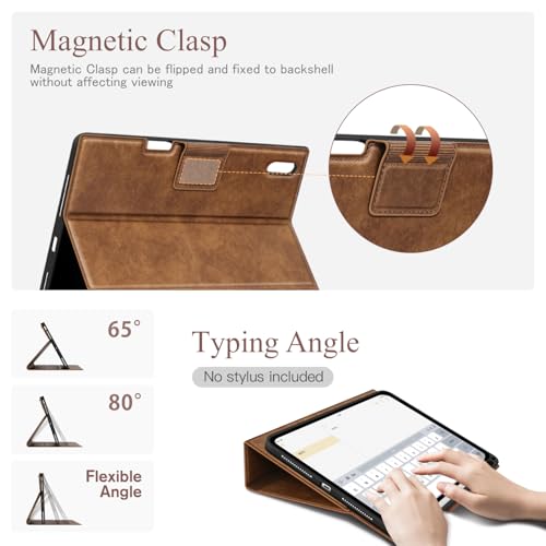 Image of Antbox Case for iPad Air 13 Inch 2026 M4 /2025 M3 /2024 M2, Tan | Premium Vegan Leather, Supports Pencil Pro and Pencil (USB-C), Auto Sleep /Wake, Built-in Pencil Holder