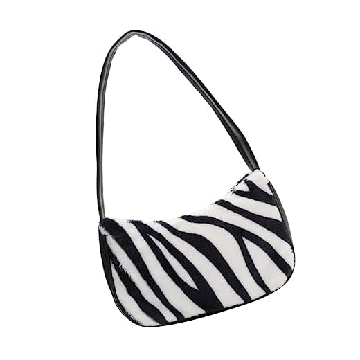 CALLARON 1 Pc Bolsa Para Las Axilas Bolsa De Hombro Bolso De Un Hombro Bolsos De Cebra Monedero Con Estampado De Cebra Bolso Mano Zebra De Las Mujeres Bolso De Noche Chica Poliéster