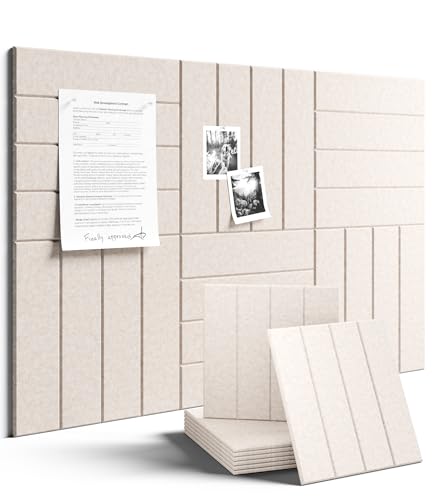 Fluxynara Felt Bulletin Board Tiles Large 36" x 24" Cork