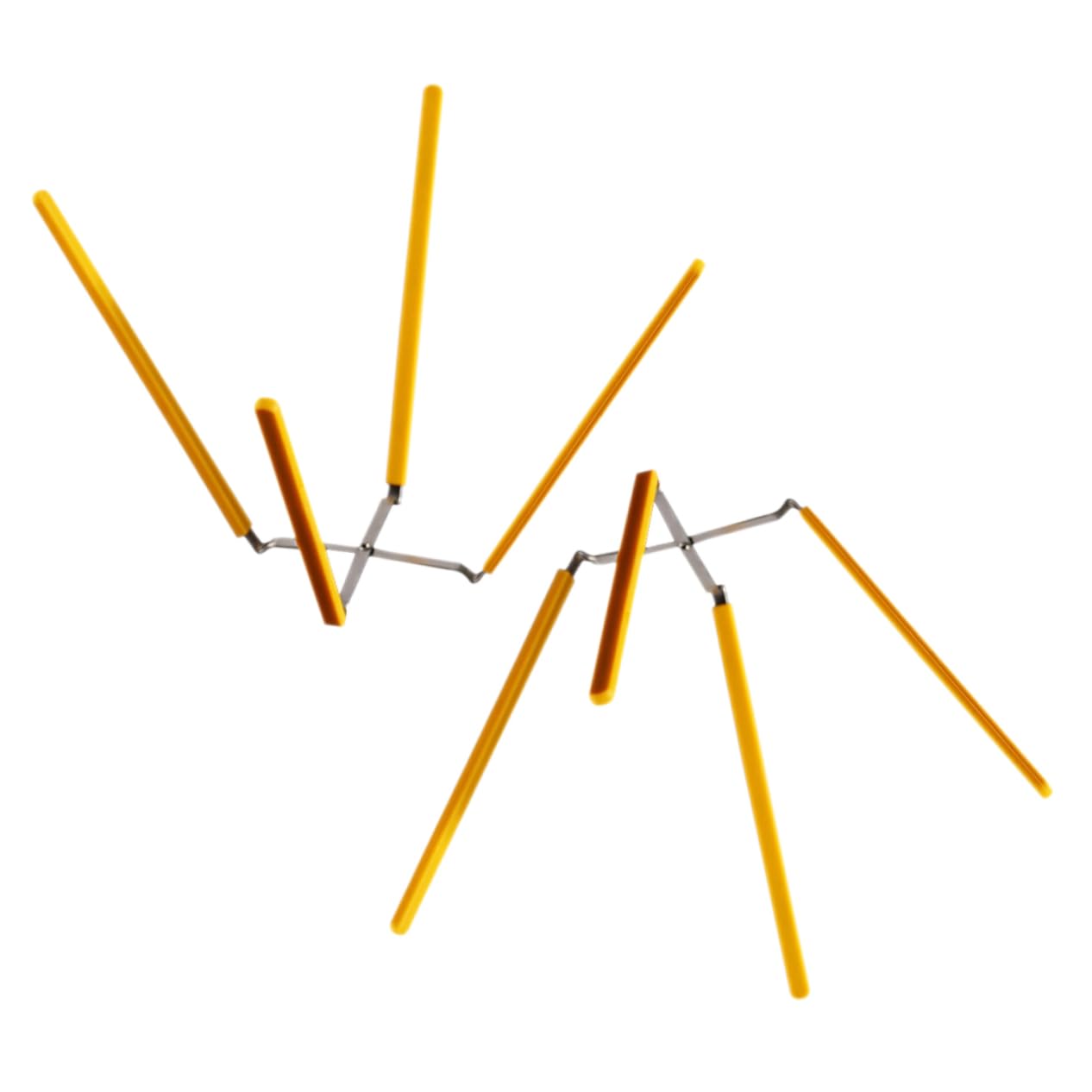 Rejilla para Enfriar Pasteles de Chifón de Acero Inoxidable y Silicona, Plegable Diseño de Cuatro Patas Antideslizante, 2 Piezas para Hornear y Enfriar