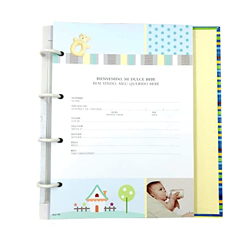 Baby Álbum - 80 fotos - 10x15 - Capa Dura - Janela Personalizável AZUL