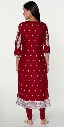 Image of BIBA Women Viscose A Line Printed Kurta