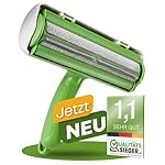 NEUHEIT 2024 Selbstreinigender Tierhaarentferner – Premium Fusselrolle für Hundehaare und Katzenhaare, Wiederverwendbarer Katzenhaarentferner für Sofa, Teppich, Bett und Auto (Grün)