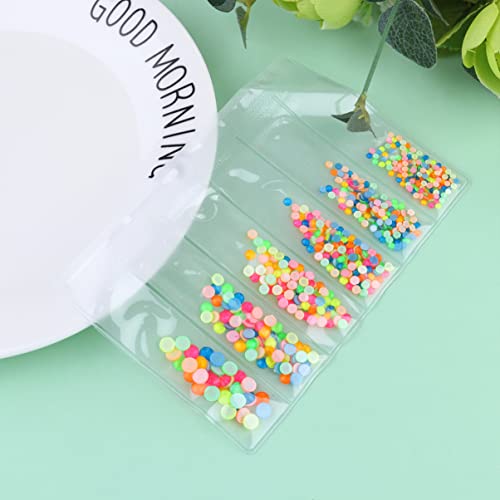 LALAFINA 2 caixas de miçangas de decoração plana unhas sobre strass misturado D fluorescente para br