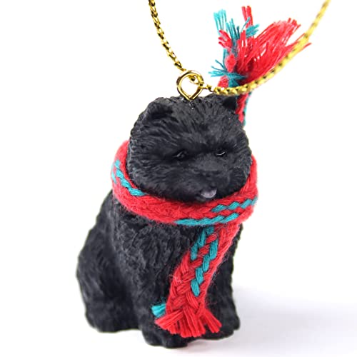 Conversation Concepts Chow Chow Tiny Miniature One Christmas Ornament - Delightful! (Black)