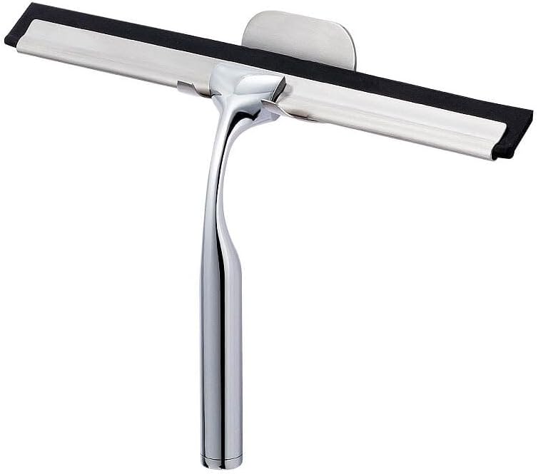 Bath Towel with Wall Hooks, Self-Adhesive Bath Wiper No Drilling Required Steel