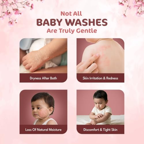 Image of Bloom Baby Hair & Body Wash 300ml | Sakura & Chamomile | Tear-Free, Gentle, Natural | Ages 0-4 | Plant-Based Formula