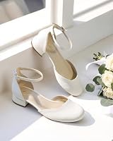 Ankis Damen Pumps, geschlossene Rundspitze, niedriger Blockabsatz – Ansicht 3