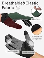 INBIKE Fahrradhandschuhe MTB Moutainbike Handschuhe Langfinger Herren Touchscreen rutschfest Stoßfest Elastisch Reflektierend Atmungsaktiv Radsport Multifunkton IHC406 Grün M – Ansicht 3