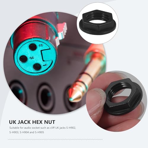 Homoyoyo F02JC36MD268MH1674E7 Hard Plastic Hex Nut Metric Thread Hexagon Nuts Serrated Flange Hex Lock Nuts thumb #5