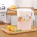 Lodówka do drzwi wodnych z uchwytem, BPA Bezpłatny plastikowy miotacz z klapką górną pokrywką idealną na domowe sok z lodowatą herbatę wina kawa lemoniada (Color : Clear, Size : 1.8L)