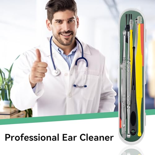 Ohrenreiniger Edelstahl Set, 10 Stück Ohrenschmalz Entferner, Ear Cleaning Ohr Schmalz Reiniger Werkzeug, Sichere Spirale Ear Cleaner Ohren Reinigung Werkzeug für Kinder Erwachsene