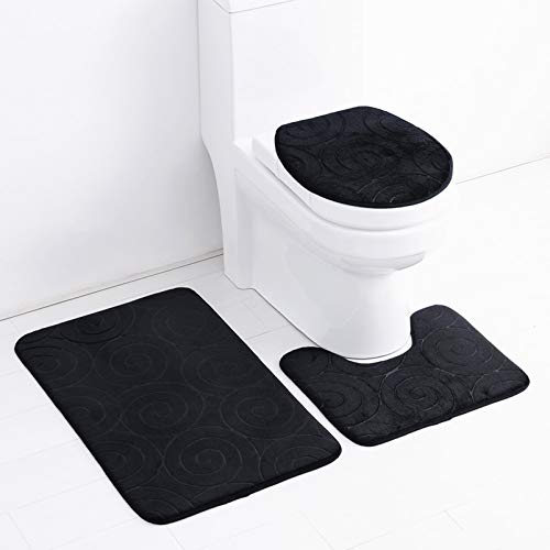 Tapis de bain en mousse à mémoire de forme velours premium absorbant