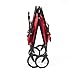 Seina Steel Compact Collapsible Folding Outdoor Portable Utility Cart in Red, Heavy-Duty Powder-Coated Steel Frame