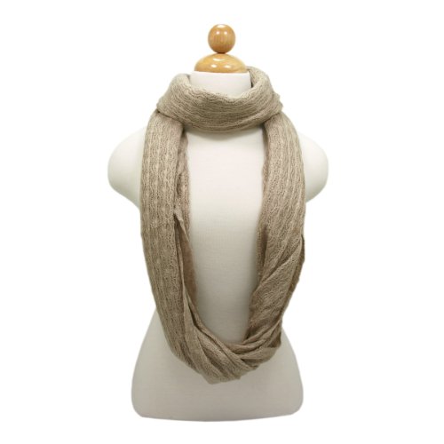 TrendsBlue Premium Solid Color Knit Infinity Circle Scarf3