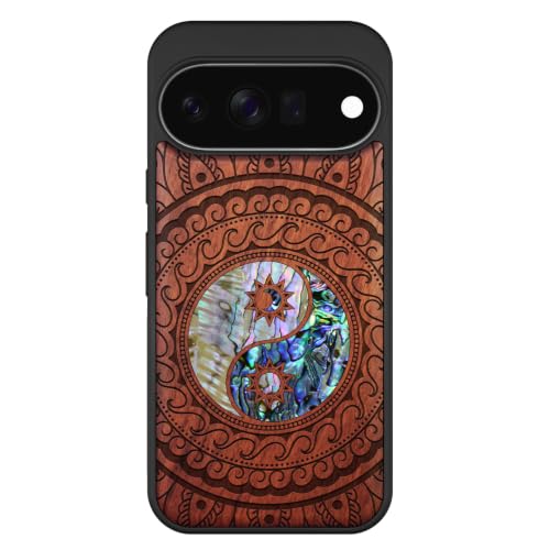 Incrustation de coquille de téléphone pour Pixel 11 et protection luxueuse en bois de rose