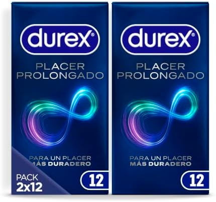 Durex Pack Preservativos Placer Prolongado, con Lubricante Perfor...