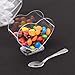 Efavormart 24 Pack | 2oz Mini Clear Plastic Heart-Shaped Dessert Parfait Cups with Spoons, Disposable or Reusable Pudding Snack Bowl Sets