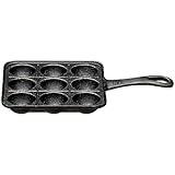 イシガキ産業 鉄鋳物 たこ焼き 9穴片手 3963 ブラック 幅16×奥行26.5×高さ3.2cm