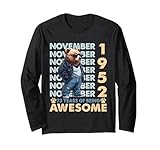 73rd birthday bear legends november 1952 73 years old mens maglia a manica