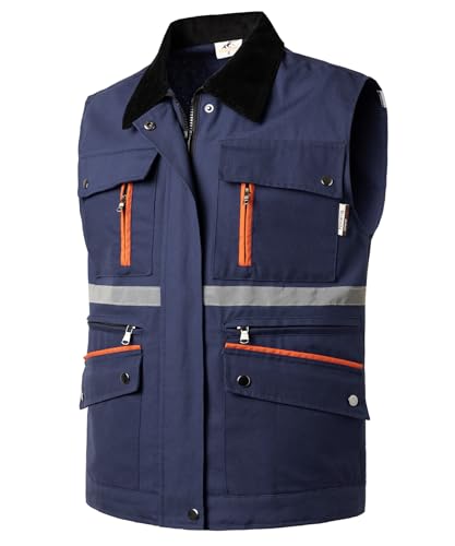 Mens Outdoor Travel Vest Reflective Summer Multi-Pockets Sleeveless Jackets Cargo Safari Fishing Vests4