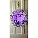 Front Door Wreath Happy Halloween Wreath Light Up Front Door Hanger Black Bat Cat Wreath Pendant Halloween Decoration for Home Party Supplies Wall Decor (Color : 37cm)