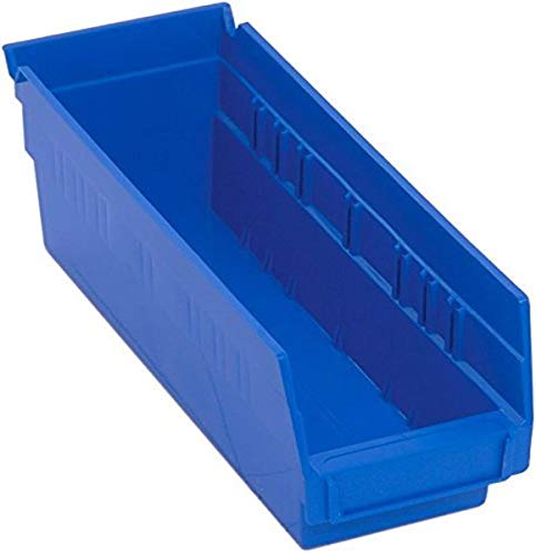 QUANTUM STORAGE SYSTEMS K-QSB101BL-10 10-Pack Plastic Shelf Bin Storage Containers, 11-5/8