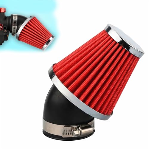 Filtre à air moto 42/48mm haute filtration avec tuyau d'admission coudé