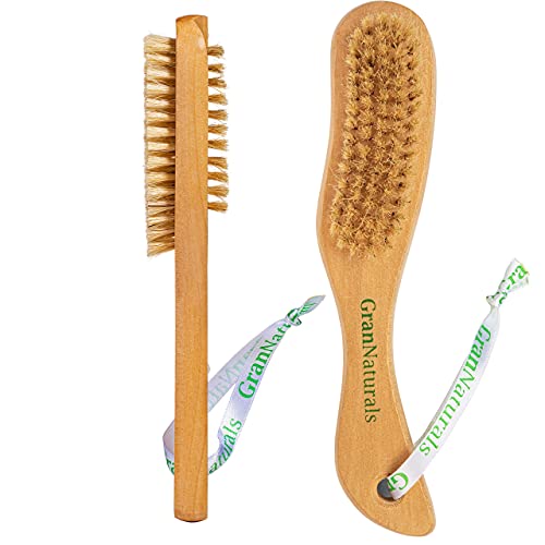 GranNaturals Wooden Nail Brush - Nail Cleaner Tool for Fingernail, Toenail - Dry Clean Scrubber with Thick Bristles and Wood Handle - Manicure and Pedicure Supplies for... - Image 2